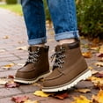 thumbnail image 2 of Fupoia Boys Ankle Boots Kids Casual Sneakers with Lace Up​ Brown 8 Toddler, 2 of 6