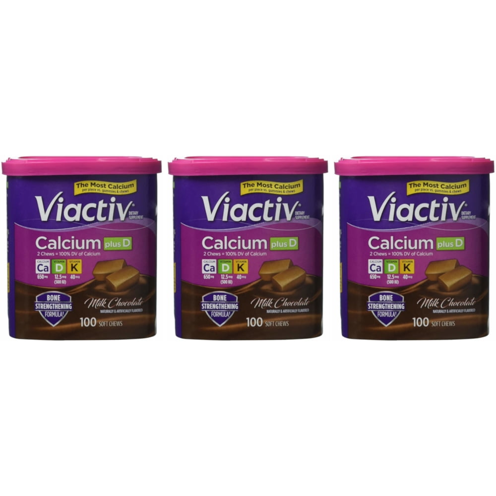 3 Pack Viactiv Calcium Plus D Dietary Supplement 100 Milk ... 3 Pack Viactiv Calcium Plus D Dietary Supplement 100 Milk ...