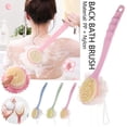 thumbnail image 2 of YSABOXY Long Handle Bath Loofah Brush Soft Mesh Sponge Back Body Scrubber Shower, 2 of 6