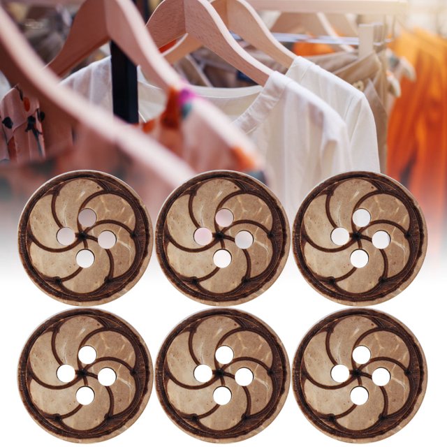 Button 14-15mm 100pcs/bag 4-Holes Round Buttons Sew Tools Accessories Handmade Crafts DIY Wooden Button