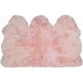 thumbnail image 1 of homeroots home decor 388532 3' x 5' Pink Natural Sheepskin Area Rug, 1 of 1