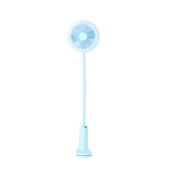 Mini ventilador portátil con clip de cuello ajustable de 360 grados, recargable por USB, 1500 mAh para escritorio, oficina, cochecito de bebé kenally JJ12647-03B