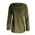 thumbnail image 3 of LEEYNEER Blouses for Women Plus Size Women Fashion Loose Plush Solid Color Long Sleeves Sweater T-shirttops, 3 of 4