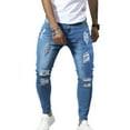 thumbnail image 3 of Htwon Mens Slim Fit Jeans Skinny Stretch Denim Pants for Men Straight Fit Fashion Pant, 3 of 23