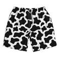 thumbnail image 5 of Goofa Cow Print Black White Printed Mens Swim Trunks Summer Quick Dry Short Beach Swimwear Bathing Suits-3X-Large, 5 of 9