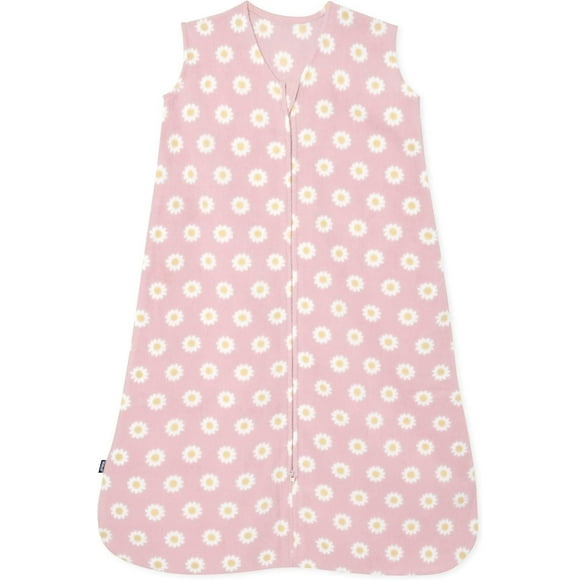 HALO Sleepsack, Micro-Fleece Wearable Blanket, Swaddle Transition Sleeping Bag, TOG 1.0, Pink Daisy