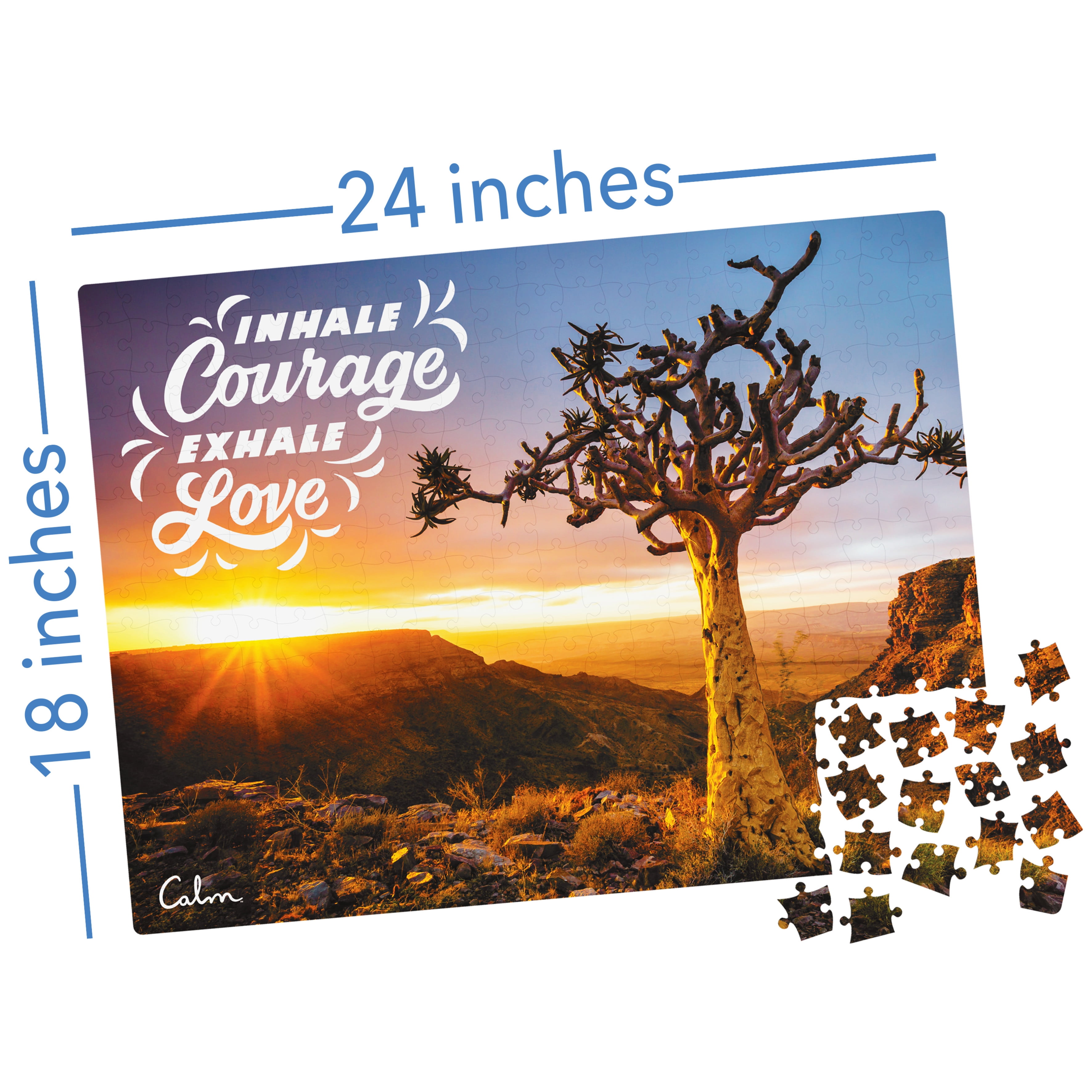 300-Piece Calm Jigsaw Puzzle for Stress Relief, Foggy Mountains 