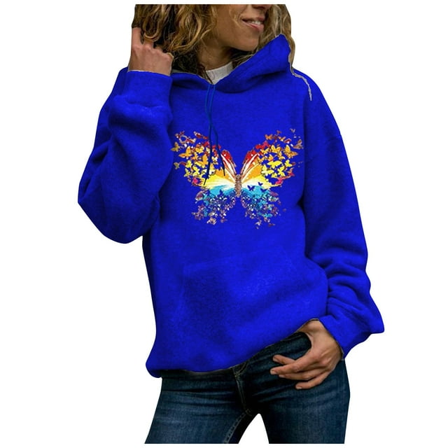 Chandails à Capuchon Décontractés pour Femmes, Hauts, Chandail Imprimé pour Dames, Blouse, T-Shirt