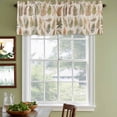 thumbnail image 4 of Brown Summer Botanical Valances for Windows, Decorative Rod Pocket Window Valance Curtains, Tropical Plants Farmhouse Short Curtain Drapes for Kitchen/Bathroom/Living Room, 2 Panels, 60" W x 18" L, 4 of 8