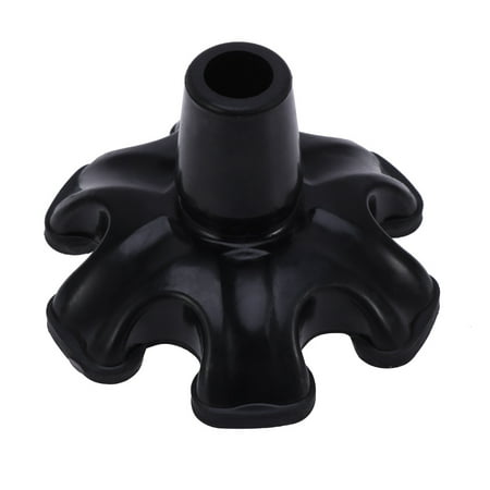 

Standing Sturdy Non-Slip Rubber Stabilizing Six Pronged Cane Tip Adds Stability to Your Walking Cane Base Won t Scuff Floors Black