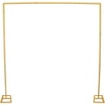 thumbnail image 4 of DYNAMI 7.9x7.9FT/2.4x2.4M Backdrop Stand Heavy Duty with Base,Portable Square Arch Frame Metal Backdrop Stand Kit, for Wedding Birthday Parties Banquet Decorations (Gold), 4 of 9