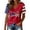 v#11Red48, variant on WAYUTE Women T-Shirts Stripes & Stars Pattern USA 1776-2026 Letter Print V Neck Short Sleeve For 4Th Of July Office Leisure Tee,White,S