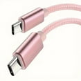 thumbnail image 4 of Afflux (2 Pack) USB-C PD Fast Charger Type C Charging Cable for Samsung Galaxy S24 S23 S22 S21 Ultra Plus, Compatible with iPhone 15 / 16 Pro Max Plus, iPad Pro, Universal for USB-C (3ft, Pink), 4 of 5
