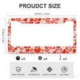 thumbnail image 3 of 2 Pieces Red Love Heart Romantic Gift License Plate Cover Seamless Pattern Licenses Plates Frames Front Licenses Plate Covers Car Tag Frame Metal 2 Hole Fits All Car, 3 of 6