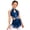 Navy Blue, variant on Kids Girls Tassel Latin Dance Leotard Sleeveless Glittery Rhinestone Sequins Dress Red 6