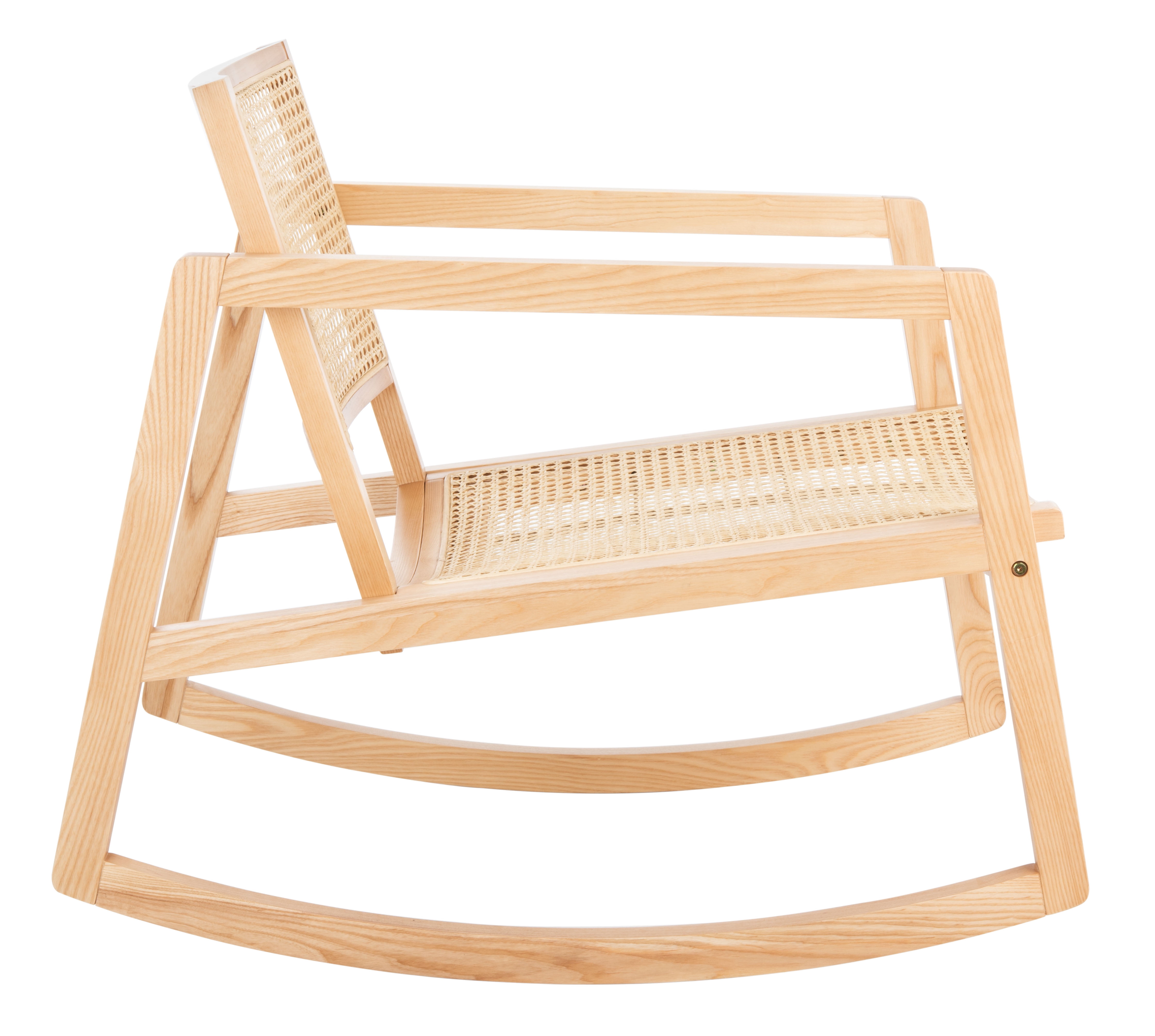 SAFAVIEH Couture Perth Coastal Solid Rattan Rocking Chair, Natural