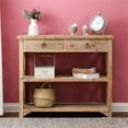 thumbnail image 2 of Luxen Home WHIF1497 Natural Wood Storage Console Table, Brown, 2 of 11