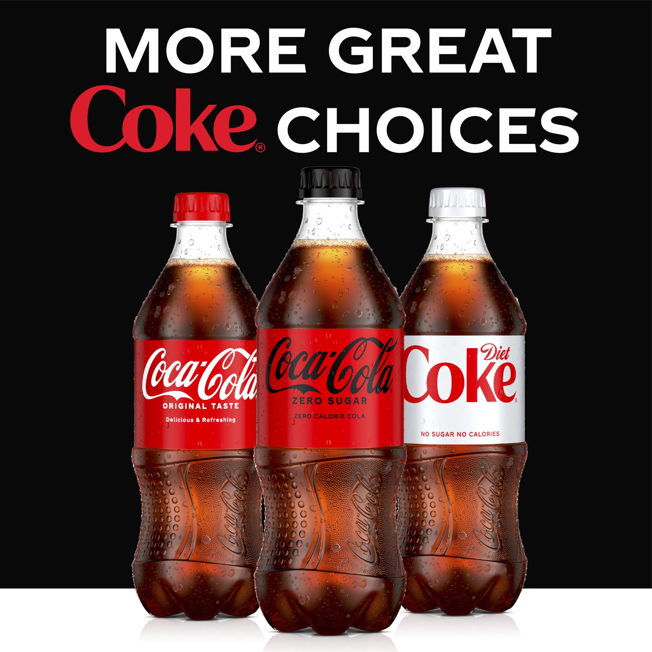 Coca-Cola Zero Sugar Soda Pop Bottle, 20 fl oz
