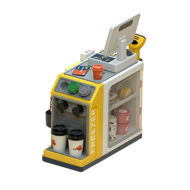 Caja Registradora de supermercado, juguetes par a , juguetes para juego de roles, artículo de comestibles, juguetes educativos para , Cargador amarillo