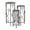 Black 3 Tier Floral Cylinder S/3 28", 24", 20"H, variant on DecMode Contemporary Iron Plantstands, Matte Black 28"H, Set of 3