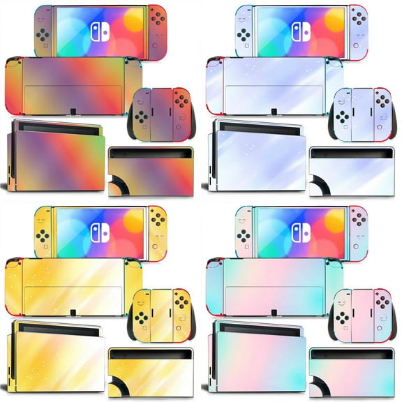 KIPLINK Nintendo Switch OLED Skin Decal – Full Body Vinyl Cover, Anti-Scratch & Waterproof, Bubble-Free Installation, Gradient & Colorful Styles