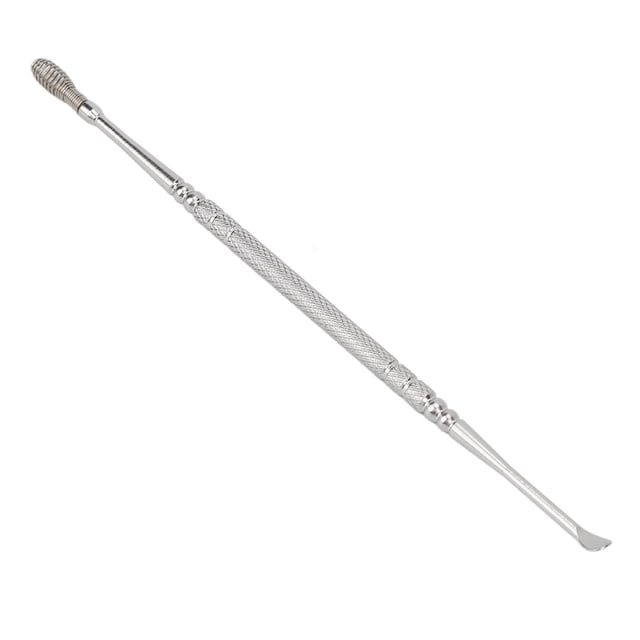 Removedor de cureta de cera para los oídos, cuchara para los oídos, selección de oreja de doble cabeza, selección de oreja con resorte en espiral, rendimiento finamente afinado