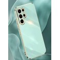 thumbnail image 3 of Compatible with Galaxy S22 Ultra Case Cover Cute Full Camera Lens Protection & Electroplate Shockproof Edge Case Soft TPU Protective Phone Cases for Samsung Galaxy S22 Ultra 5G-Light Green, 3 of 11