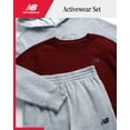 thumbnail image 2 of Conjunto de ropa deportiva New Balance para niños, 3 piezas, talla 12, gris claro, 2 of 7