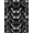 Black, Pattern 13, variant on Design&I 8'x10' Washable Area Rug Extra Large Skid-Resistant Low Profile With Ornate Victorian Scrollwork Border Accents Gothic Insect Refined Structured for Living Room, Family