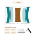 thumbnail image 6 of Sun Shade Sail 12x16Ft Boho Brown and Blue Striped Tribal Farmhouse Style Uv Block Sunshade Canopy Outdoor Shade Cover Rectangle Shade Cloth For Patio Garden Yard Deck Pergola, 6 of 6