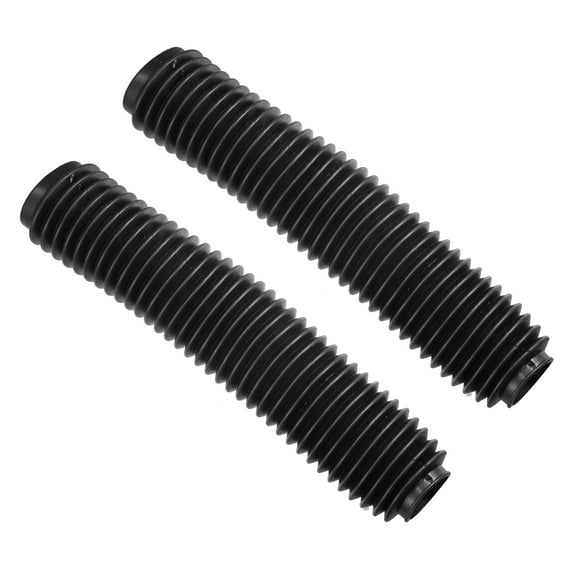 1 Pair 390mm Motorcycle Front Fork Boots Shock Absorber Covers Protector Rubber Dust Guard for Honda for Suzuki Black