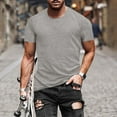 thumbnail image 2 of kamemir Tshirt Short Sleeve T-Shirts(Grey,S), 2 of 5