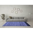 thumbnail image 3 of Ahgly Company Indoor Square Oriental Blue Modern Area Rugs, 3' Square, 3 of 4