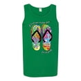 thumbnail image 2 of Wild Bobby, If I Can't Wear My Flip Flops I'm Not Going Colorful Sandals Streetwear Mens Graphic Tank Top, Kelly, X-Large, 2 of 3