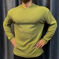thumbnail image 5 of Camiseta Unicolor Superior para Hombre Verde Gimnasio Running Ropa Lisa para Hombre Manga Larga Es Larga Elasticidad Alta Marca F Bulk A, 5 of 5