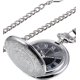 thumbnail image 1 of Reloj de bolsillo de cuarzo para hombre con esfera y cadena negras, 1 of 4