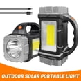 thumbnail image 1 of OUSITAID Rechargeable Spotlight  100 000 Lumen USB/Solar Power LED Flashlight with 7 Modes  Waterproof Handheld Searchlight for Outdoor Camping  Hiking  Fishing  Emergency  Phone Charger, 1 of 11