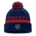 thumbnail image 2 of Montreal Canadiens Fanatics Authentic Pro Locker Room Beanie Cuff Pom Toque, 2 of 2