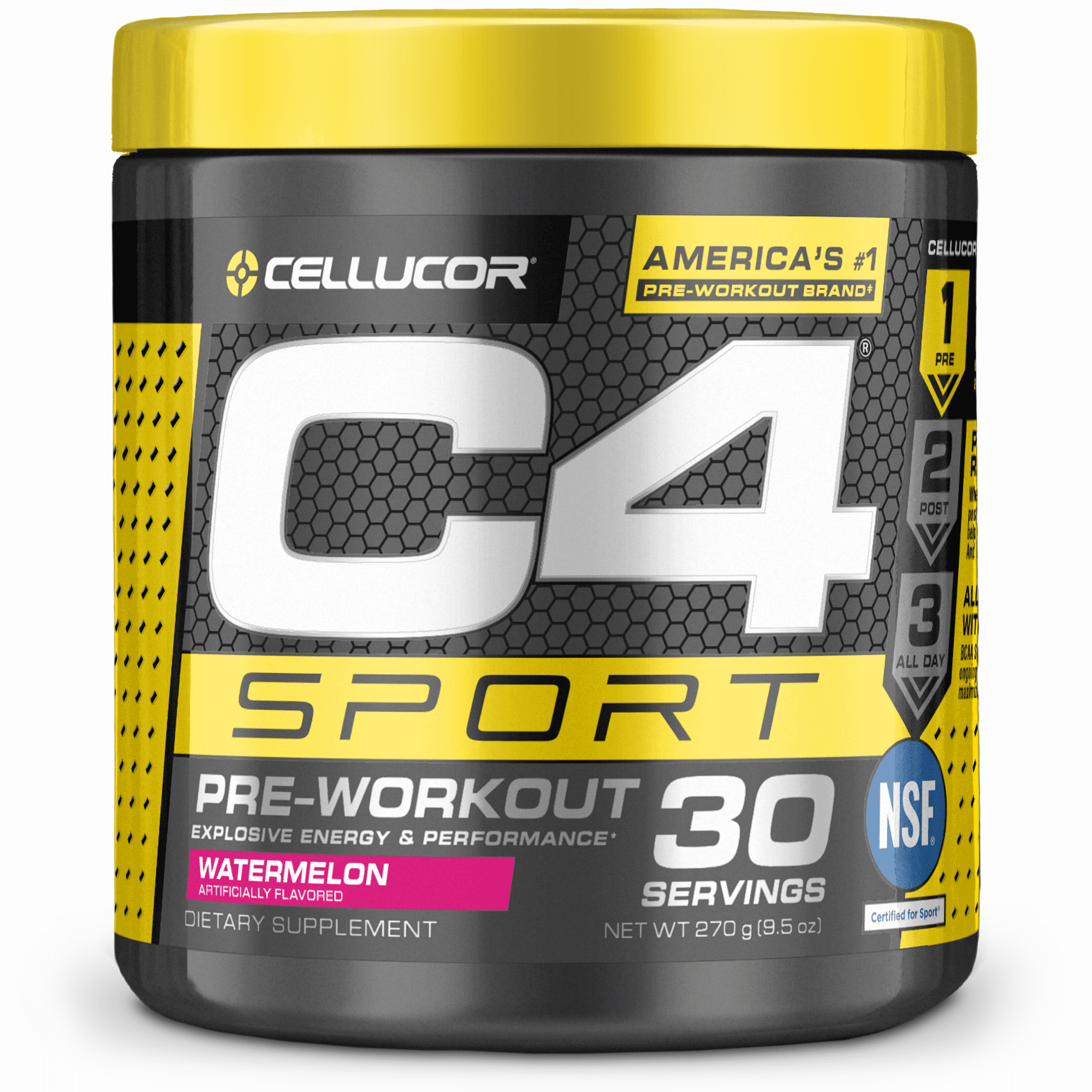 Cellucor | C4 Sport Preworkout | Watermelon | Energy & Endurance | 30 Servings