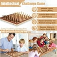 thumbnail image 2 of Wooden Chess Set with Magnetic Chess Set, Portable Travel Chess for Family Board Games, Hand Carved Wood, 2 of 6