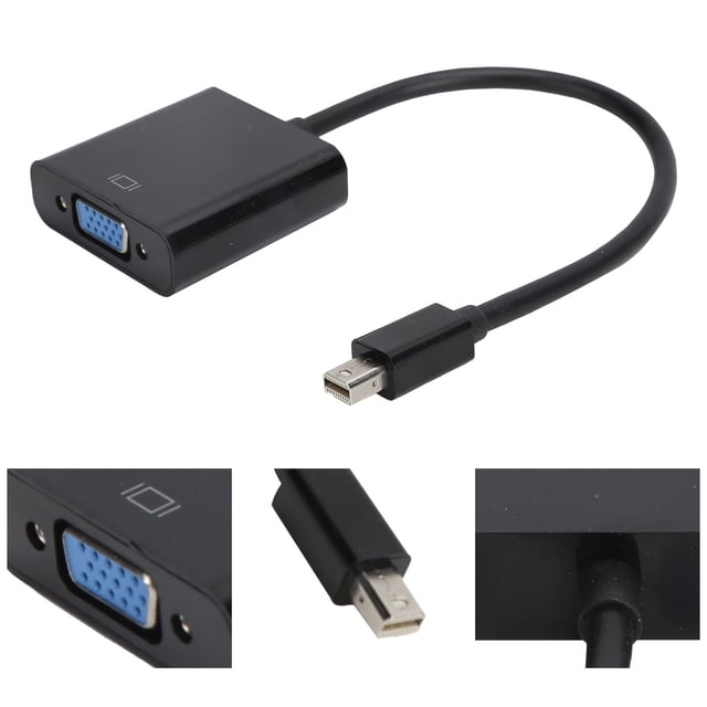 Adaptador Mini D Pto VGA, adaptador Mini DP macho a VGA para Think Pad Cable Mini D Pto VGA Rendimiento confiable