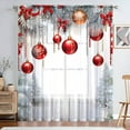 thumbnail image 6 of Horivan Christmas Window Curtain Polyester Holiday Decor with Festive Print for Seasonal Home Styling Living Room Bedroom Decoration Easy Install Waterproof Durable, 6 of 8