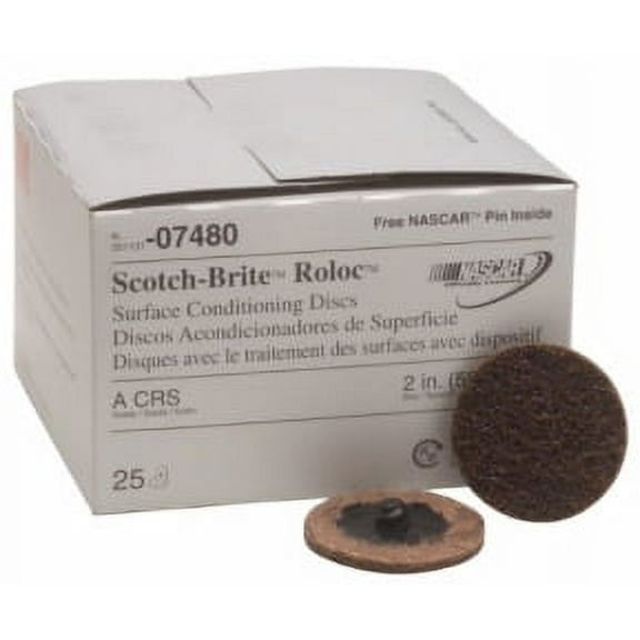 3M 3M - 07480 - Scotch-Brite Roloc Surface Conditioning Disc TR, 2 in x NH A CRS