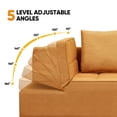thumbnail image 3 of Ainfox Chaise-Lit Convertible 4-en-1 Canapé-Lit pour Maison Bureau (Brun Doré), 3 of 7