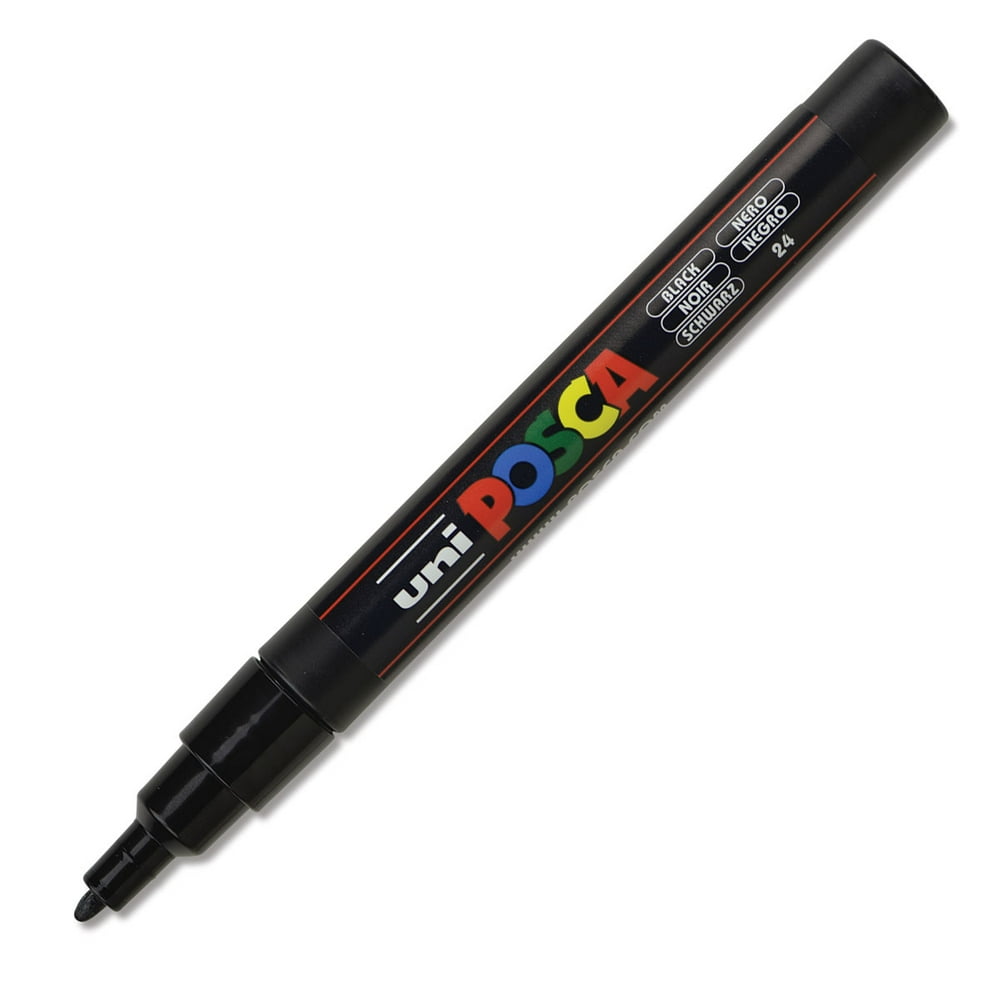 posca markers on leather