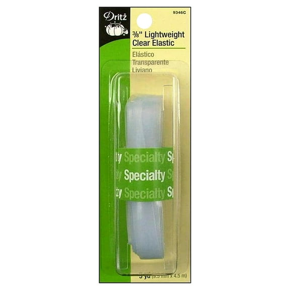 Dritz Elastic Lightweight 5yd Pkg Clear