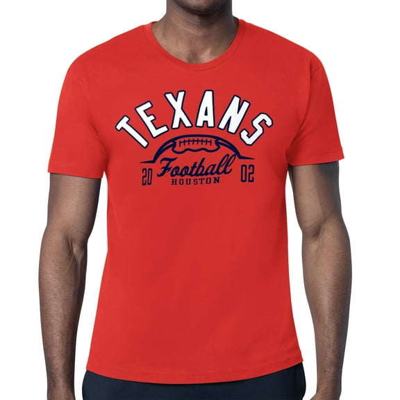 Men's Starter Red Houston Texans Half Ball Logo T-Shirt