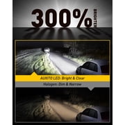 AUXITO H7 LED Headlight Bulbs 6500K White and 194 168 T10 LED Bulbs White,Total 4 Bulbs