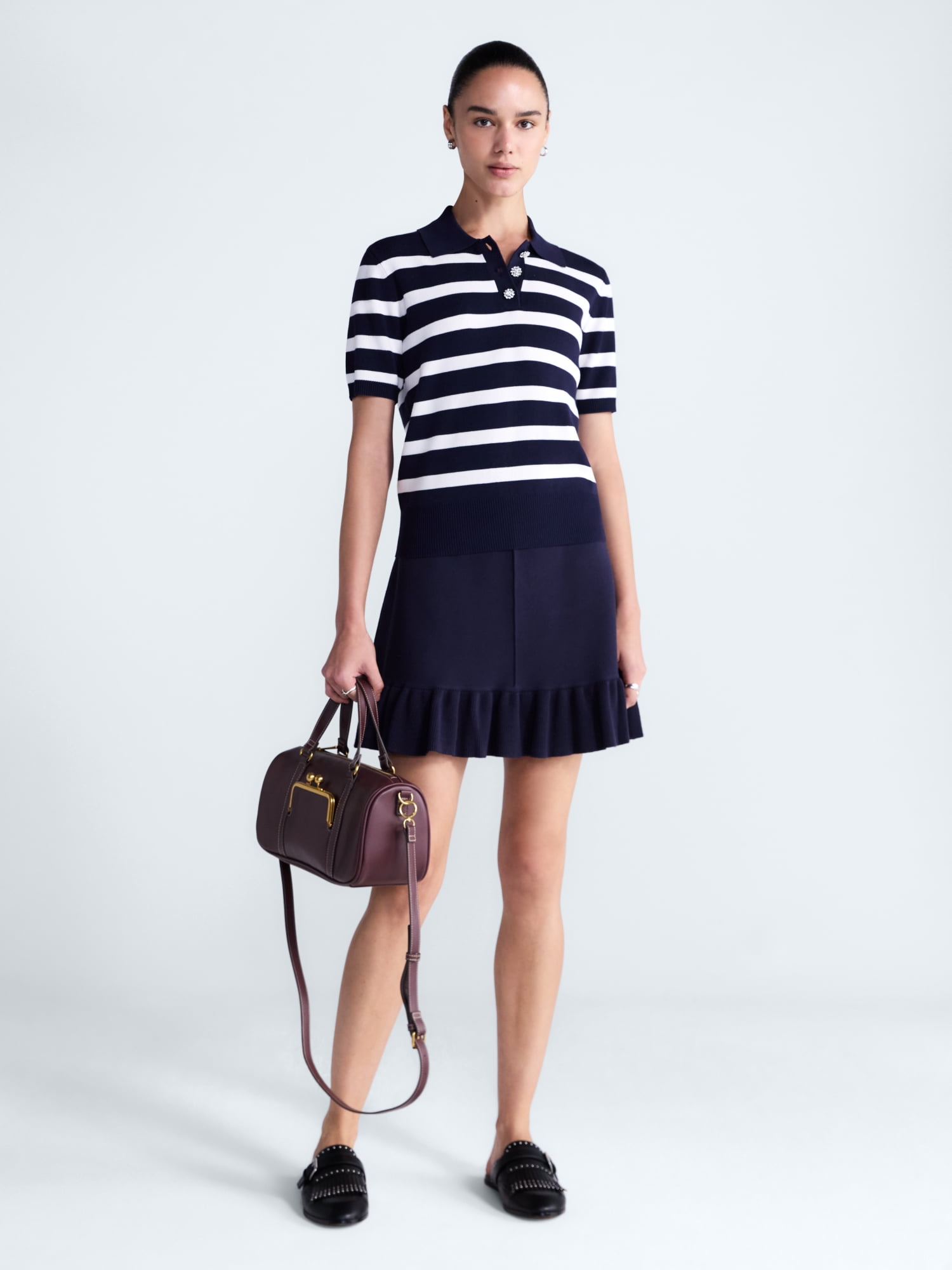 Free Assembly Women's and Women's Plus Polo Sweater with Short Sleeves, Lightweight, Sizes XS-4X