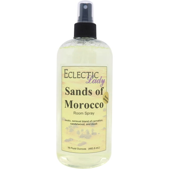 Sands of Morocco Room Spray by Eclectic Lady (Double Strength), 16 Ounces, Fragrant Aromatic Room Mist For Home, Room, Office